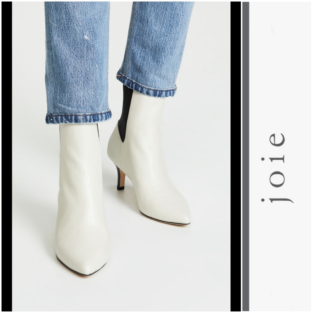 Minimalistic Chic Ivory Joie Chelsea Booties - Picture 1 of 7